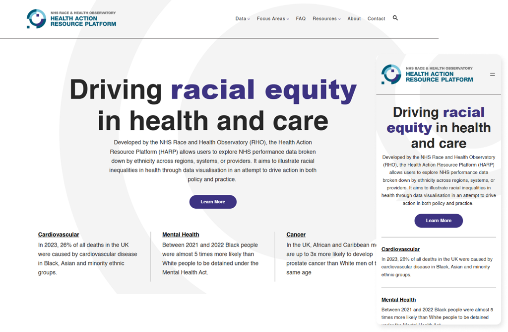 HARP platform mockup